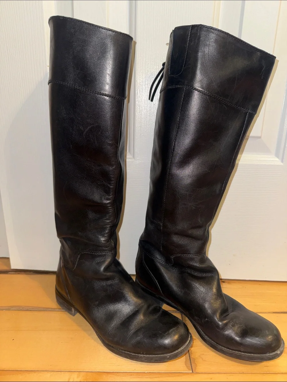 Nine West Black Zip Up Leather Boots